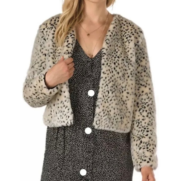 Women’s Vans Wilder Faux Fur Leopard Cheetah Jacket - Picture 3 of 6